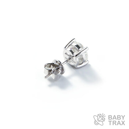 BABY シルバー925 モアサ 一粒ピアス JH01PC05【両耳セット】