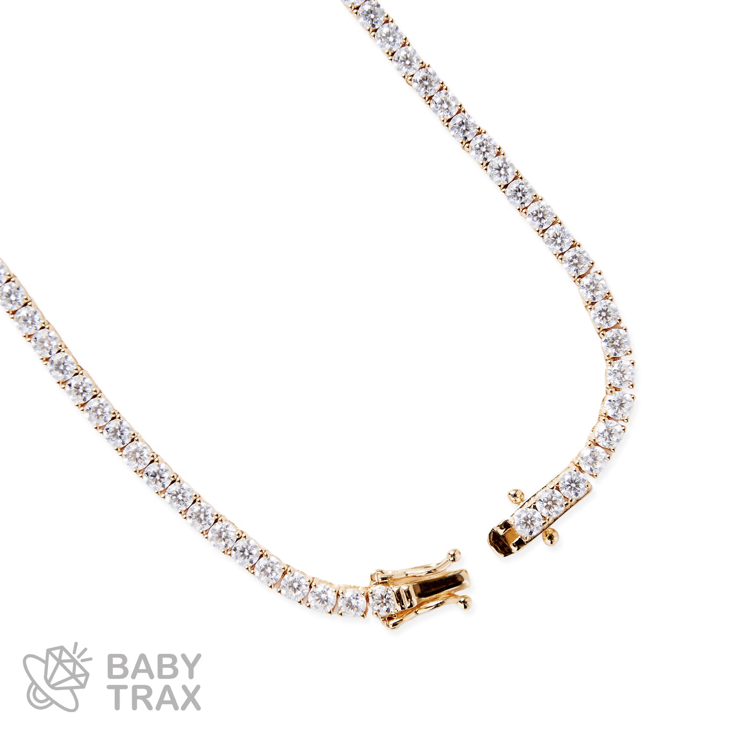 BABY シルバー925 モアサ テニスネックレス YGメッキ JH01TN01