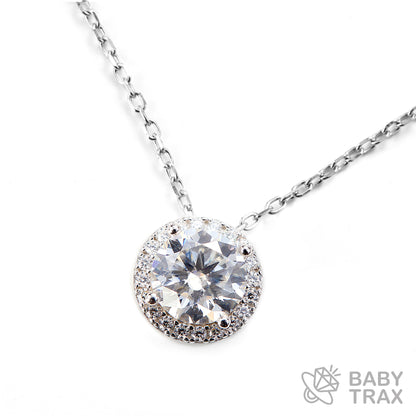 BABY シルバー925 モアサナイト ネックレス　一粒フラワー