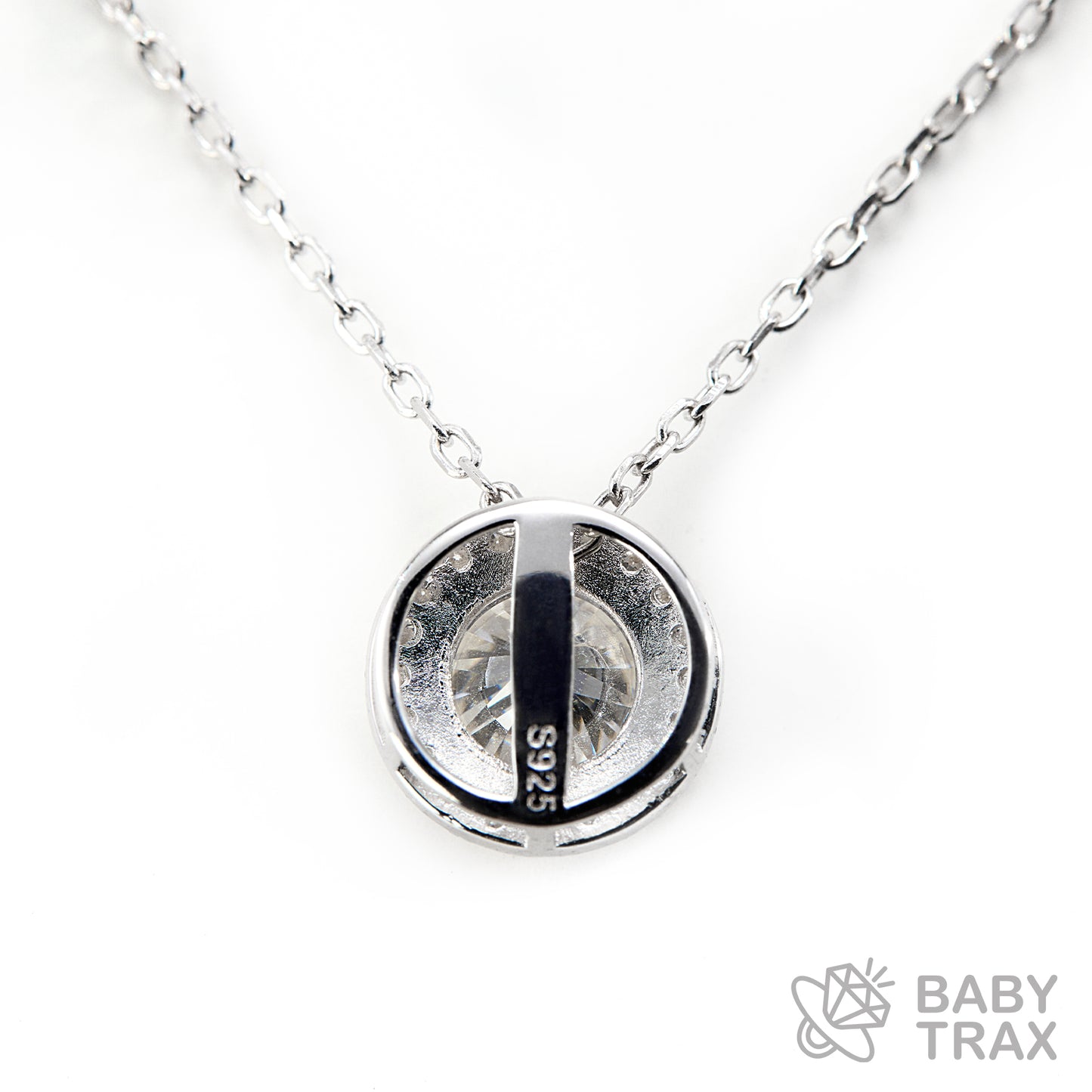 BABY シルバー925 モアサナイト ネックレス　一粒フラワー