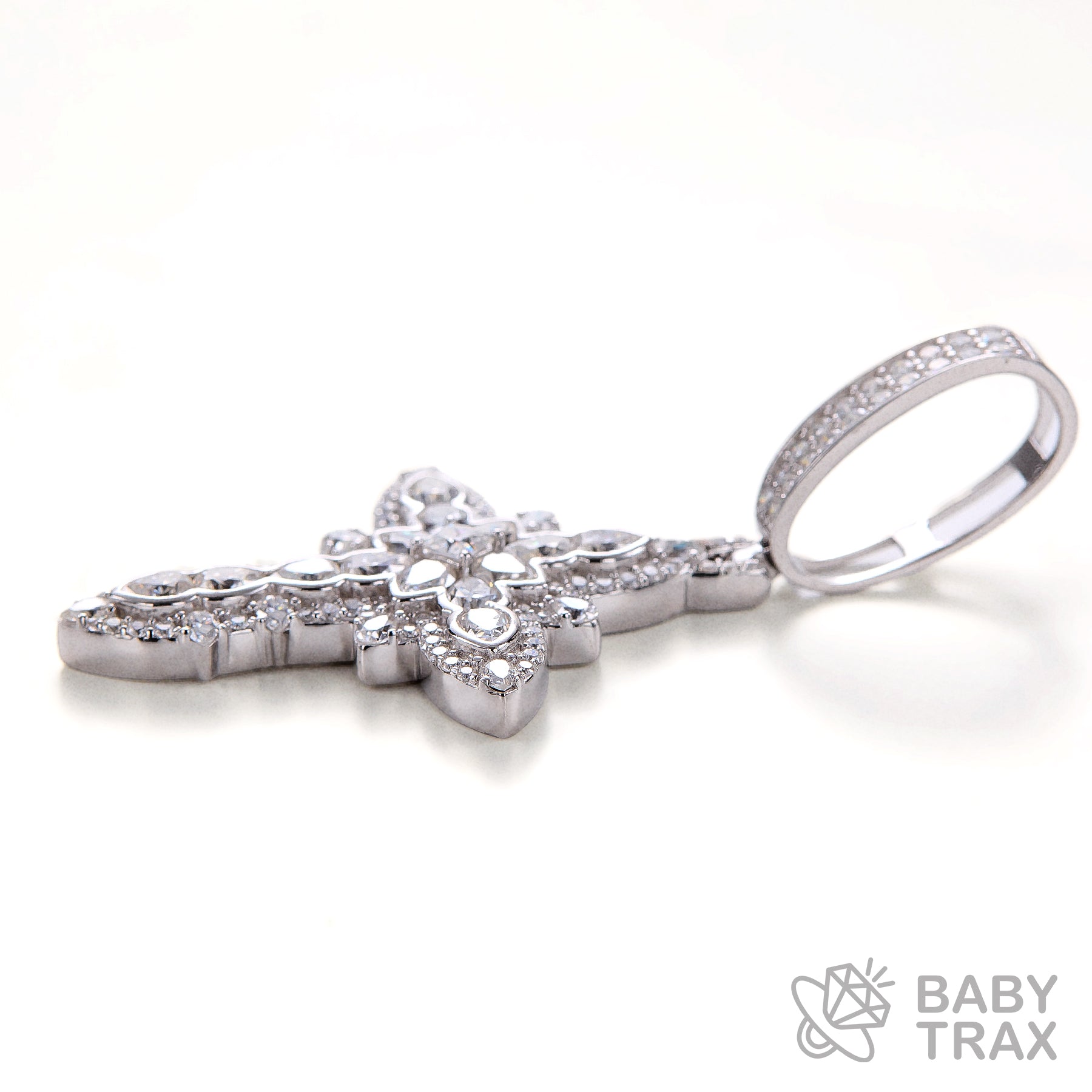 BABY シルバー925 モアサナイト クロスペンダントトップ WG | BABY