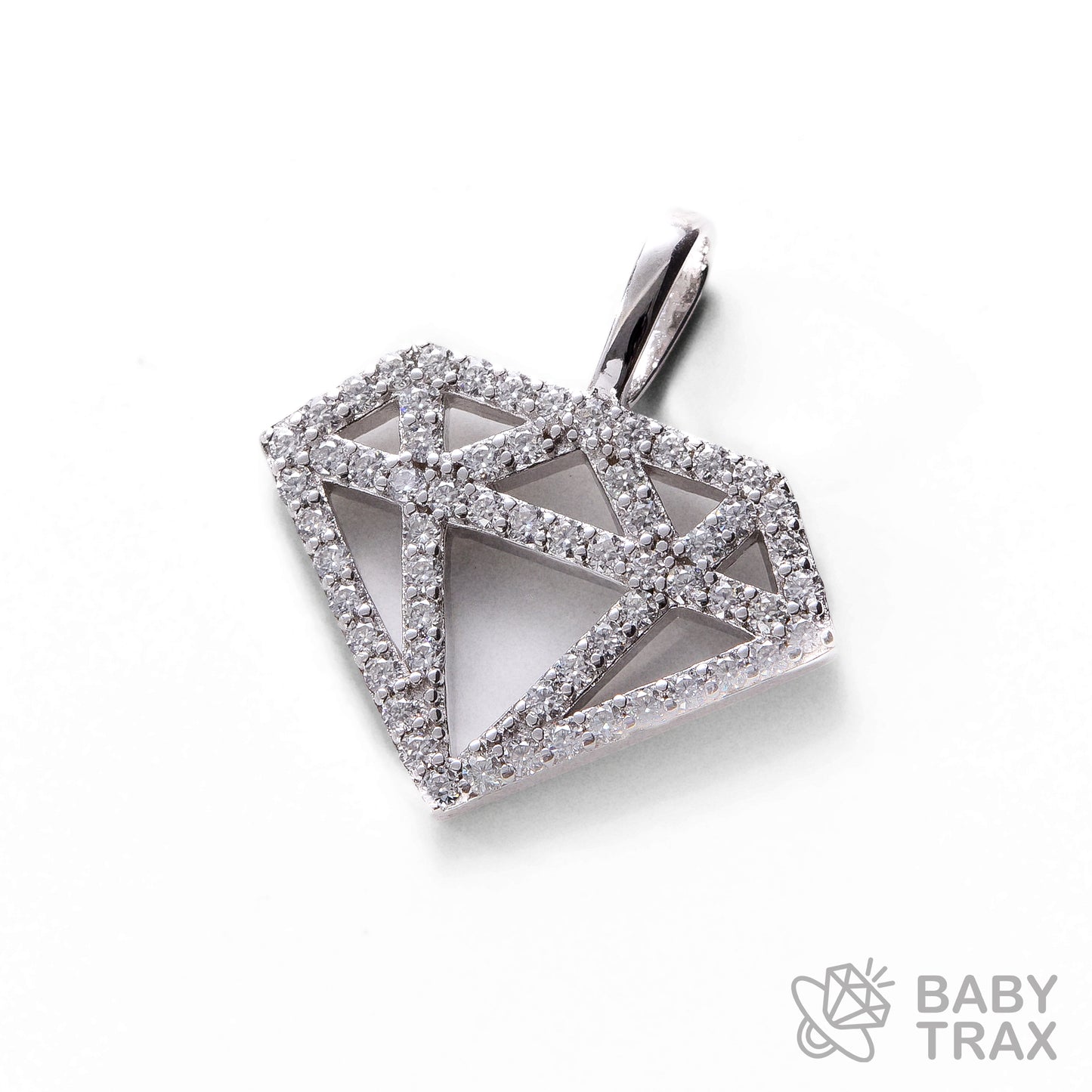 BABY シルバー925 モアサナイト 　ダイヤペンダントトップ　WG