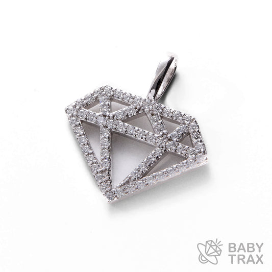 BABY シルバー925 モアサナイト 　ダイヤペンダントトップ　WG