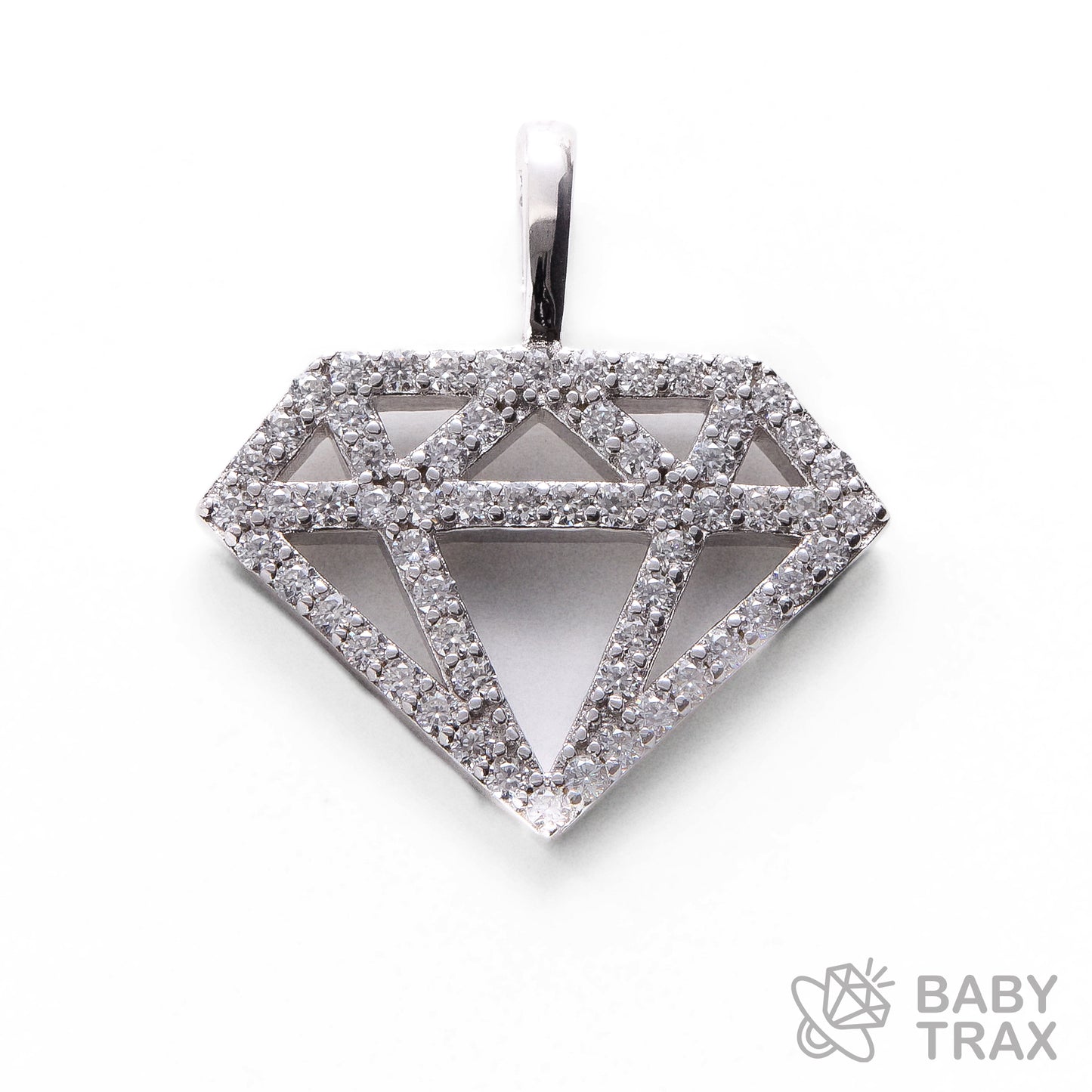 BABY シルバー925 モアサナイト 　ダイヤペンダントトップ　WG