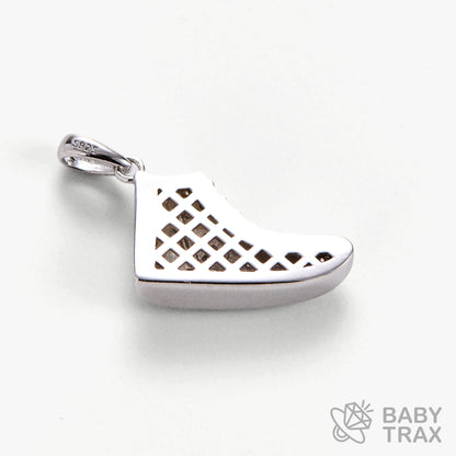 BABY シルバー925 モアサナイト シューズペンダントトップ　WG