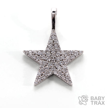 BABY シルバー925 モアサナイト スターペンダントトップ　WG