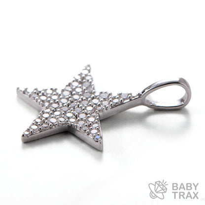 BABY シルバー925 モアサナイト スターペンダントトップ　WG