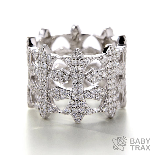 BABY シルバー925 モアサナイト リング クロス 0号