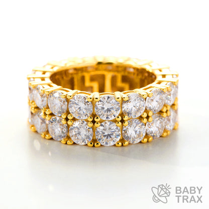 BABY シルバー925 モアサナイト  リング　ダブルラウンド