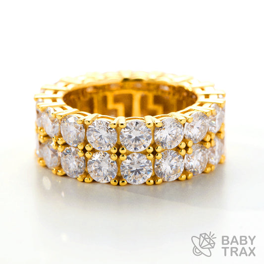 BABY シルバー925 モアサナイト  リング　ダブルラウンド