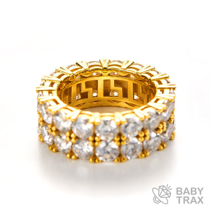 BABY シルバー925 モアサナイト  リング　ダブルラウンド