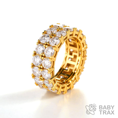 BABY シルバー925 モアサナイト  リング　ダブルラウンド