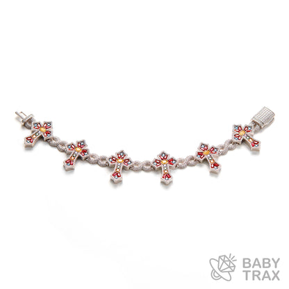 BABY シルバー925 モアサナイト  クロスカラーブレス