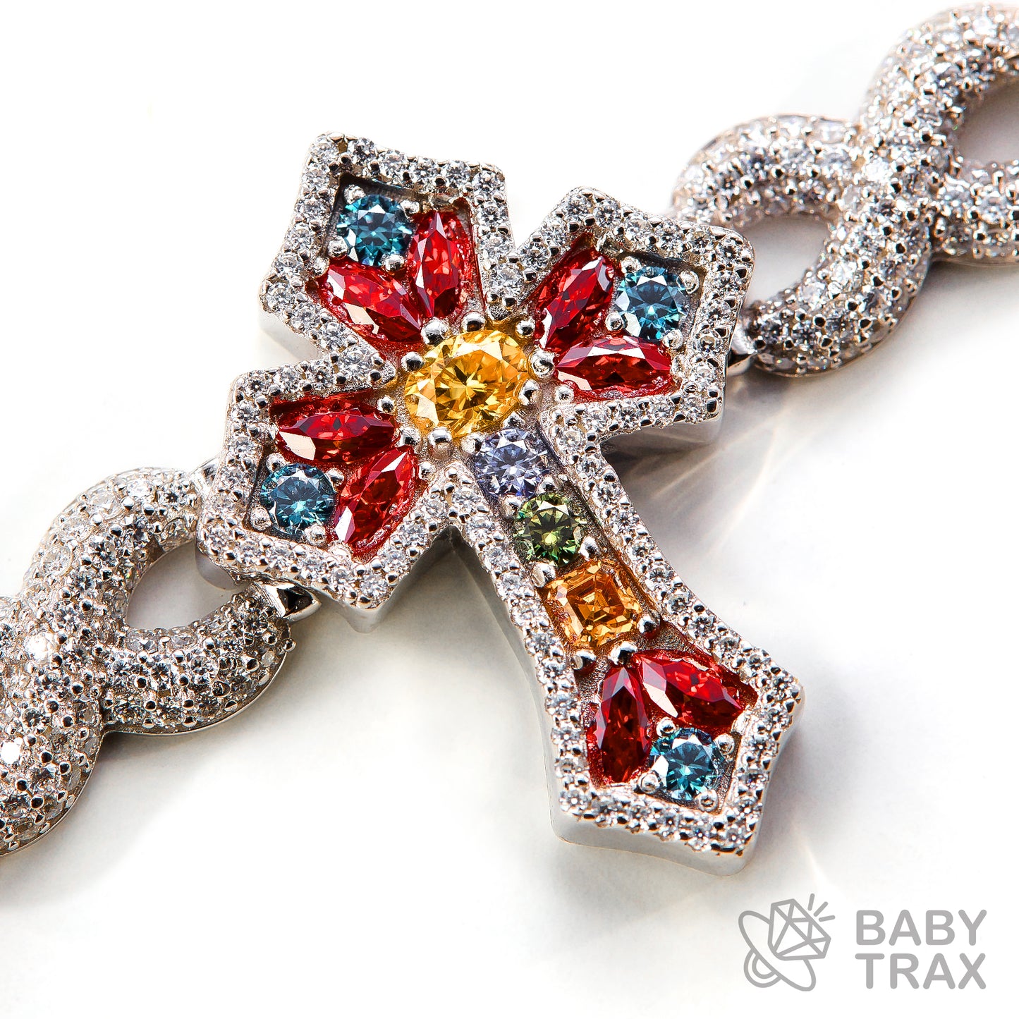 BABY シルバー925 モアサナイト  クロスカラーブレス