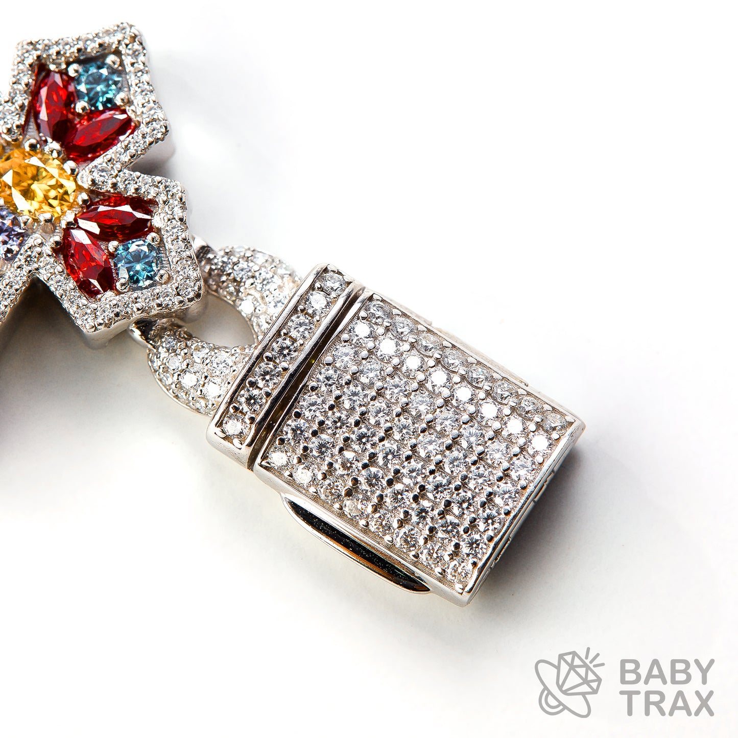 BABY シルバー925 モアサナイト  クロスカラーブレス