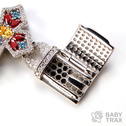 BABY シルバー925 モアサナイト  クロスカラーブレス