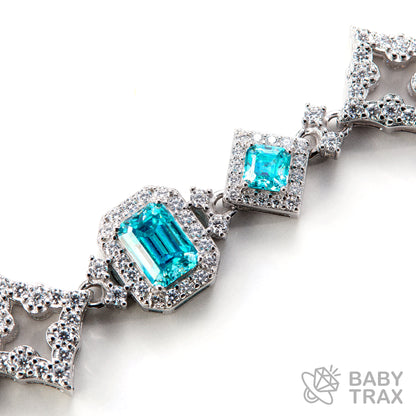 BABY シルバー925 モアサナイト ブルーブレス
