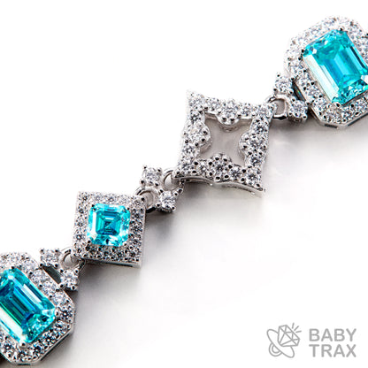 BABY シルバー925 モアサナイト ブルーブレス