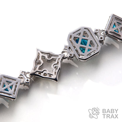 BABY シルバー925 モアサナイト ブルーブレス