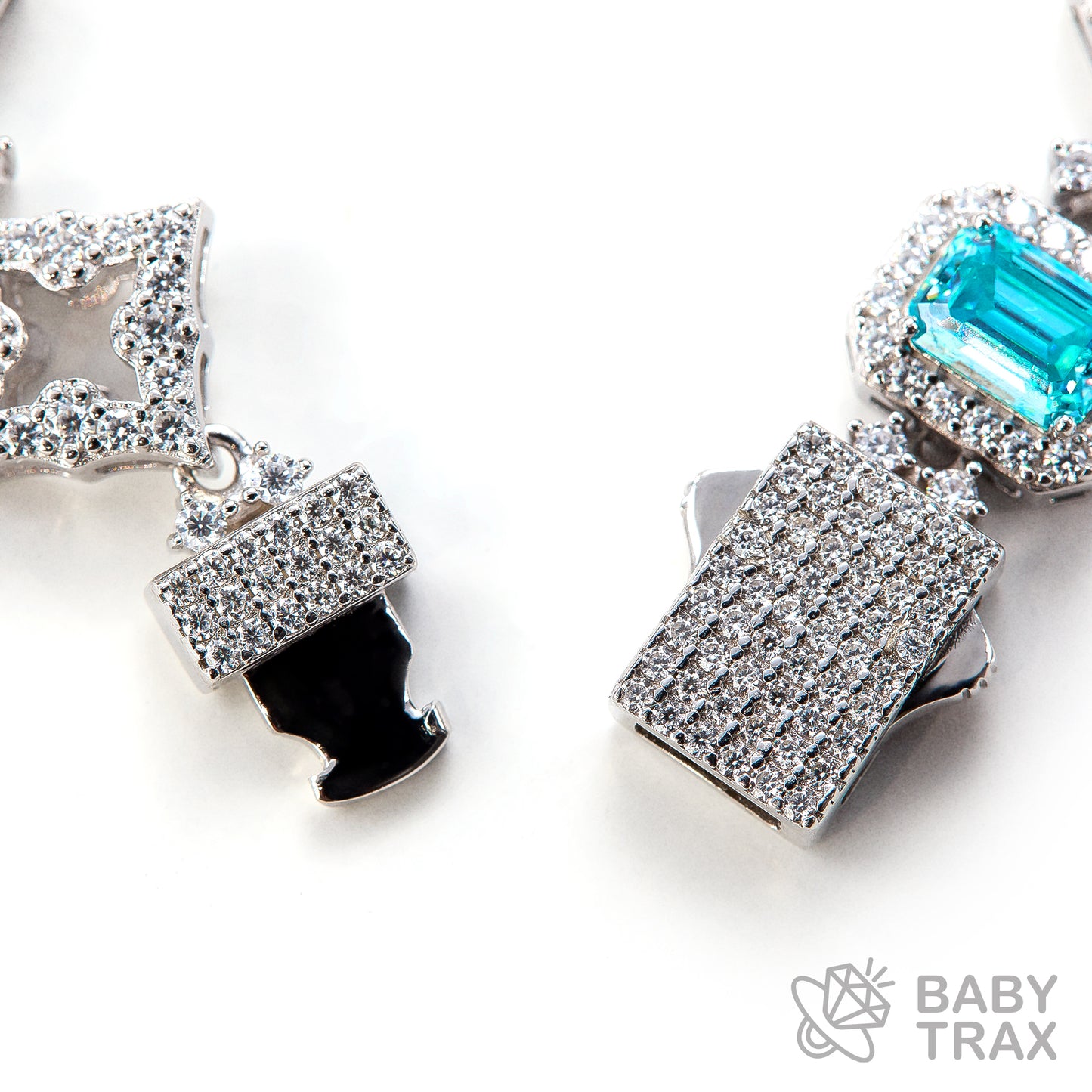 BABY シルバー925 モアサナイト ブルーブレス